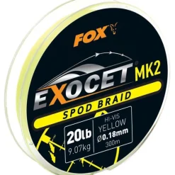 Fox Tresse Carpe Exocet Mk2 Marker Braids 300M - Jaune * Fils - Tresses Carpe