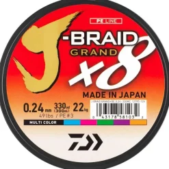 Daiwa Tresse J-Braid Grand X8 Multicolore - 500M * Tresses - Fils - Bdl Mer