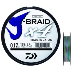 Daiwa Tresse J Braid X4b Multicolore - 300M * Fils - Tresses Silure|Fils - Tresses - Bdl Carnassier