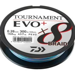 Daiwa Tresse Tournament 8 Braid Evo+ - Multicolore - 300M * Tresses - Fils - Bdl Mer