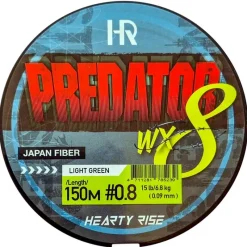 Hearty Rise Tresse Predator X8 - 150M Light Green * Fils - Tresses - Bdl Carnassier|Tresses - Fils - Bdl Mer