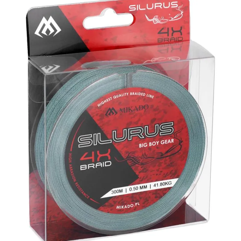 Mikado Tresse Silurus 4 X Braid - Green - 300M * Fils - Tresses Silure