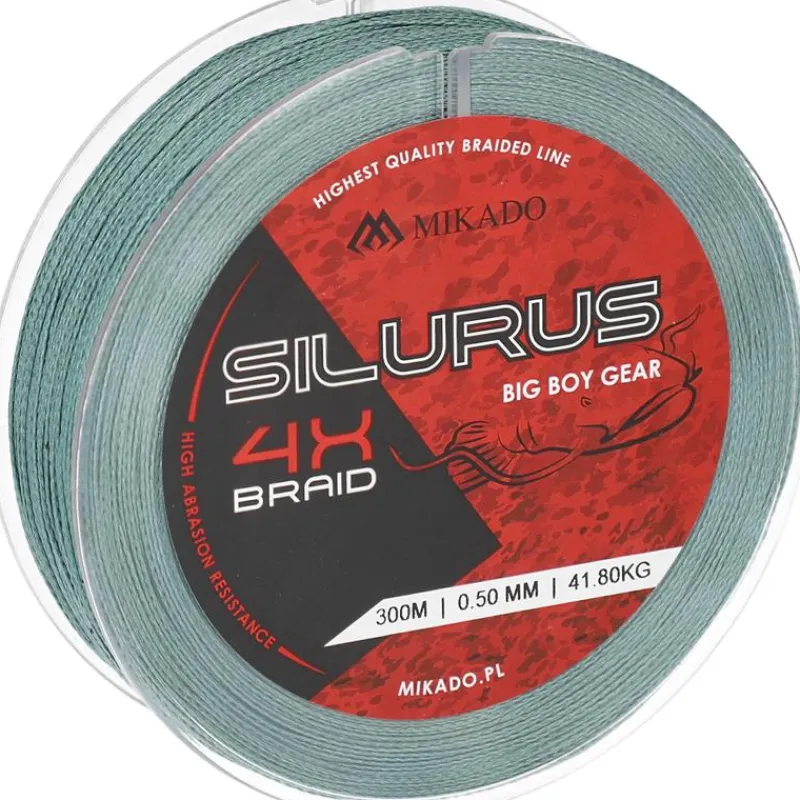 Mikado Tresse Silurus 4 X Braid - Green - 300M * Fils - Tresses Silure
