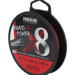 Powerline Tresse Braid Power X8 Rouge - 300M * Fils - Tresses Carpe