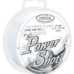 Powerline Tresse Power Shot Blanc - 130M * Fils - Tresses - Bdl Carnassier|Tresses - Fils - Bdl Mer