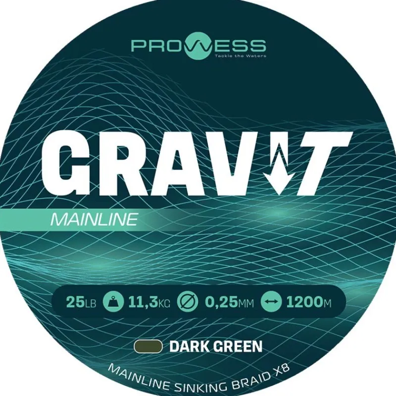 Prowess Tresse Gravi-T Mainline Braid X8 - 1200M * Fils - Tresses Carpe