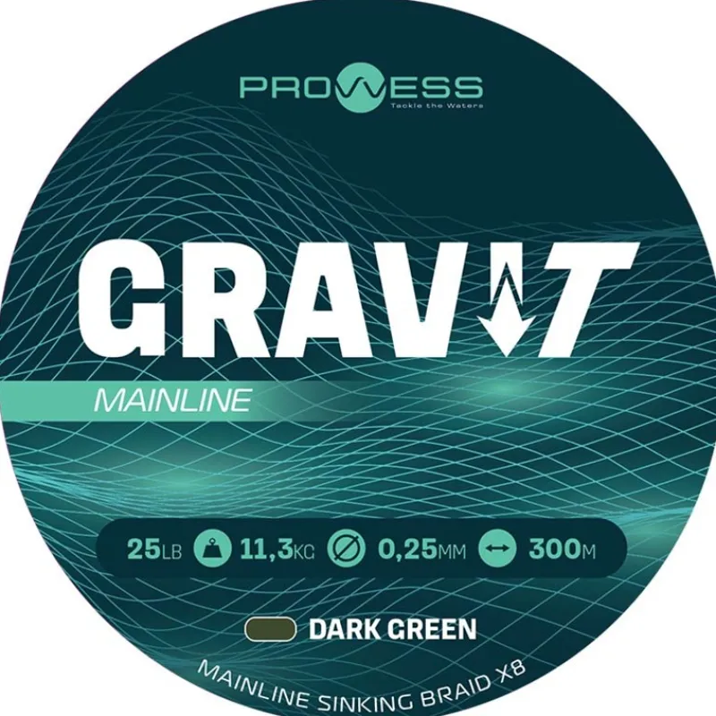 Prowess Tresse Gravi-T Mainline Braid X8 - 300M * Fils - Tresses Carpe