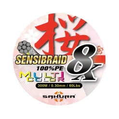 Sakura Tresse Sensibraid 8 Multicolor - 300M * Fils - Tresses - Bdl Carnassier|Tresses - Fils - Bdl Mer
