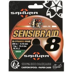 Sakura Tresse Sensibraid 8X Green - 300M * Tresses - Fils - Bdl Mer