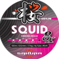 Sakura Tresse Squid 8X - 150M * Tresses - Fils - Bdl Mer