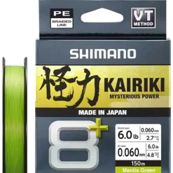 Shimano Tresse Kairiki 8+ Mantis Green - 300M * Tresses - Fils - Bdl Mer