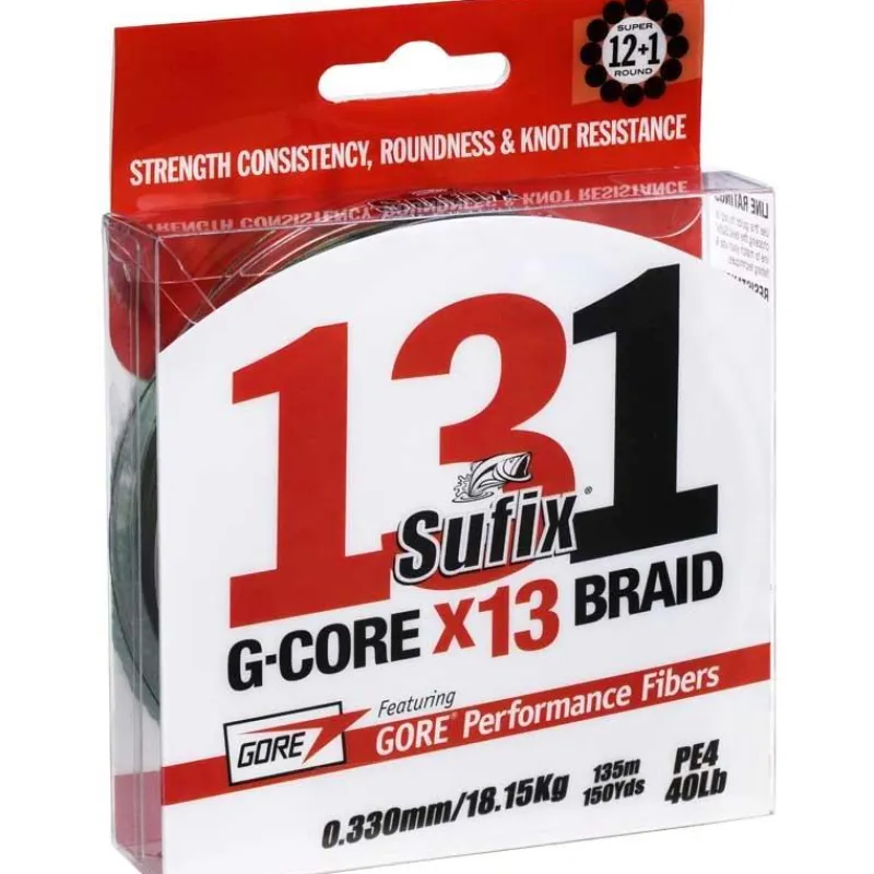 Sufix Tresse 131 G-Core Chartreuse * Fils - Tresses - Bdl Carnassier|Tresses - Fils - Bdl Mer