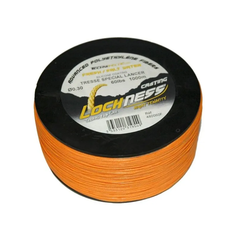 Technipêche Tresse Loch Ness Orange - 1M * Fils - Tresses Carpe