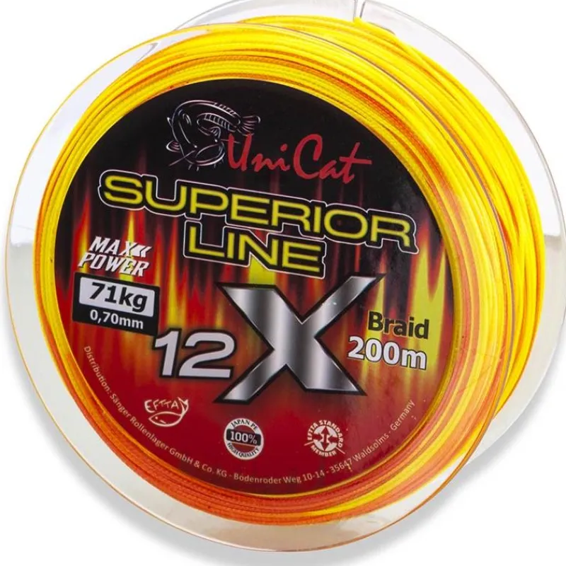 UniCat Tresse Superior Lune 12X - 200M * Fils - Tresses Silure
