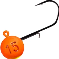 Monkey Lures Tête Plombée - Orange/Jaune - Par 3 * Têtes Plombées
