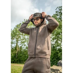 Veste Homme Avid Carp Compound Zip Hoodie - Marron