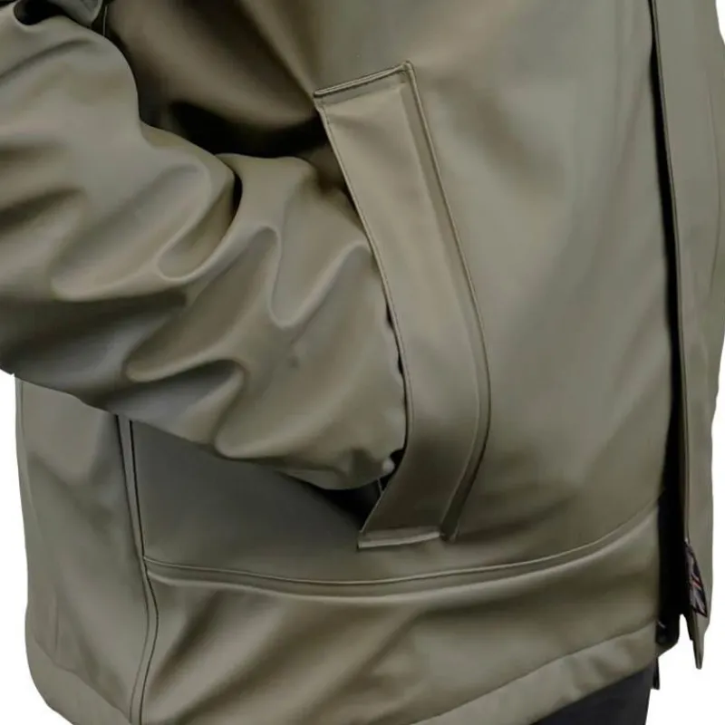 Vass Veste Homme Team 220 Winter Lined Jacket Waterproof - Kaki * Vestes De Pêche
