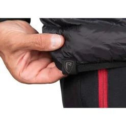 Fox Rage Veste Sans Manche Homme Pro Series Reversible Lightweight Quilted Gilet - Noir/Rouge * Vestes De Pêche