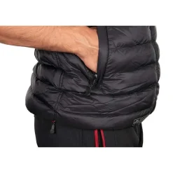 Fox Rage Veste Sans Manche Homme Pro Series Reversible Lightweight Quilted Gilet - Noir/Rouge * Vestes De Pêche